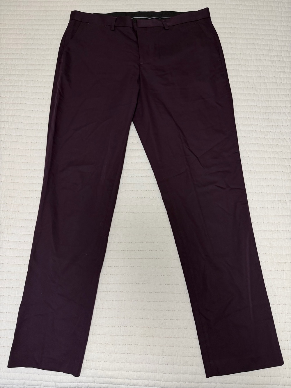 Express Men's Burgundy Straight-Leg Chinos